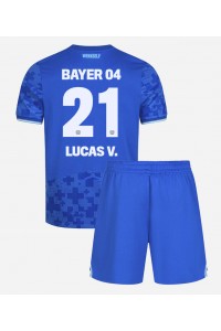 Bayer Leverkusen Lucas Vazquez #21 Jalkapallovaatteet Lasten Kolmas peliasu 2025-26 Lyhythihainen (+ Lyhyet housut)